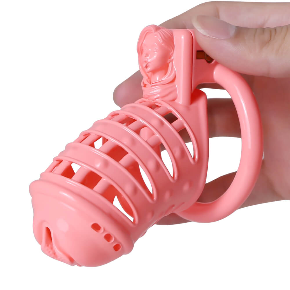 Sissy Rosa mit Spitzen 3D-gedruckt Vagina-Optik Vaginal