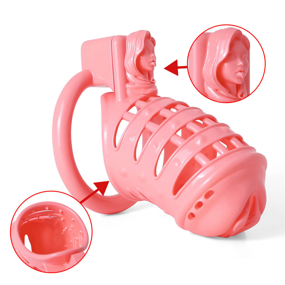 Sissy Rosa mit Spitzen 3D-gedruckt Vagina-Optik Vaginal