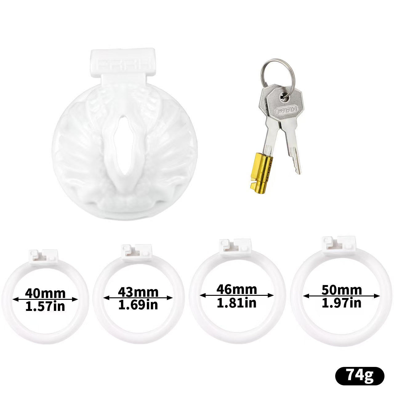 Sissy Vagina-Optik Keuschheitskäfig flach
