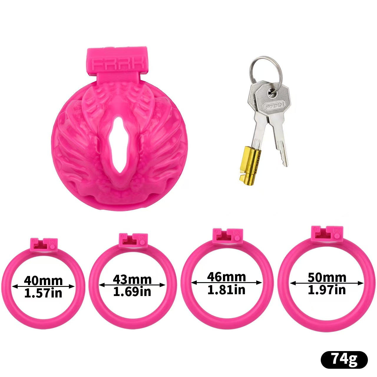 Sissy Vagina-Optik Keuschheitskäfig flach