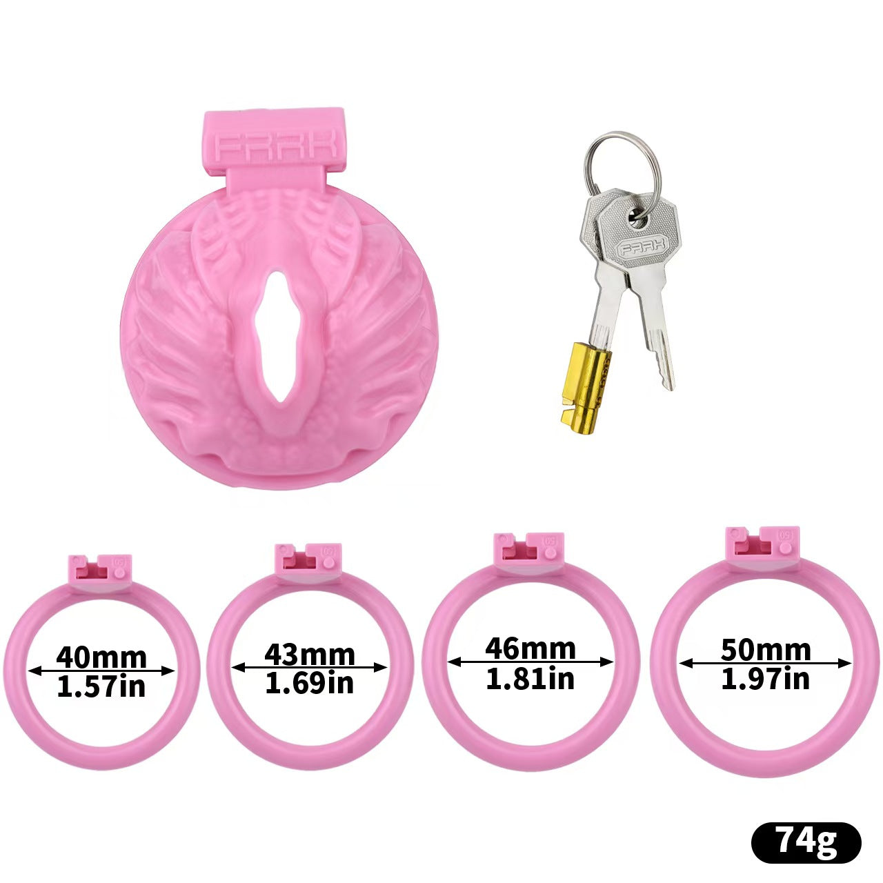 Sissy Vagina-Optik Keuschheitskäfig flach