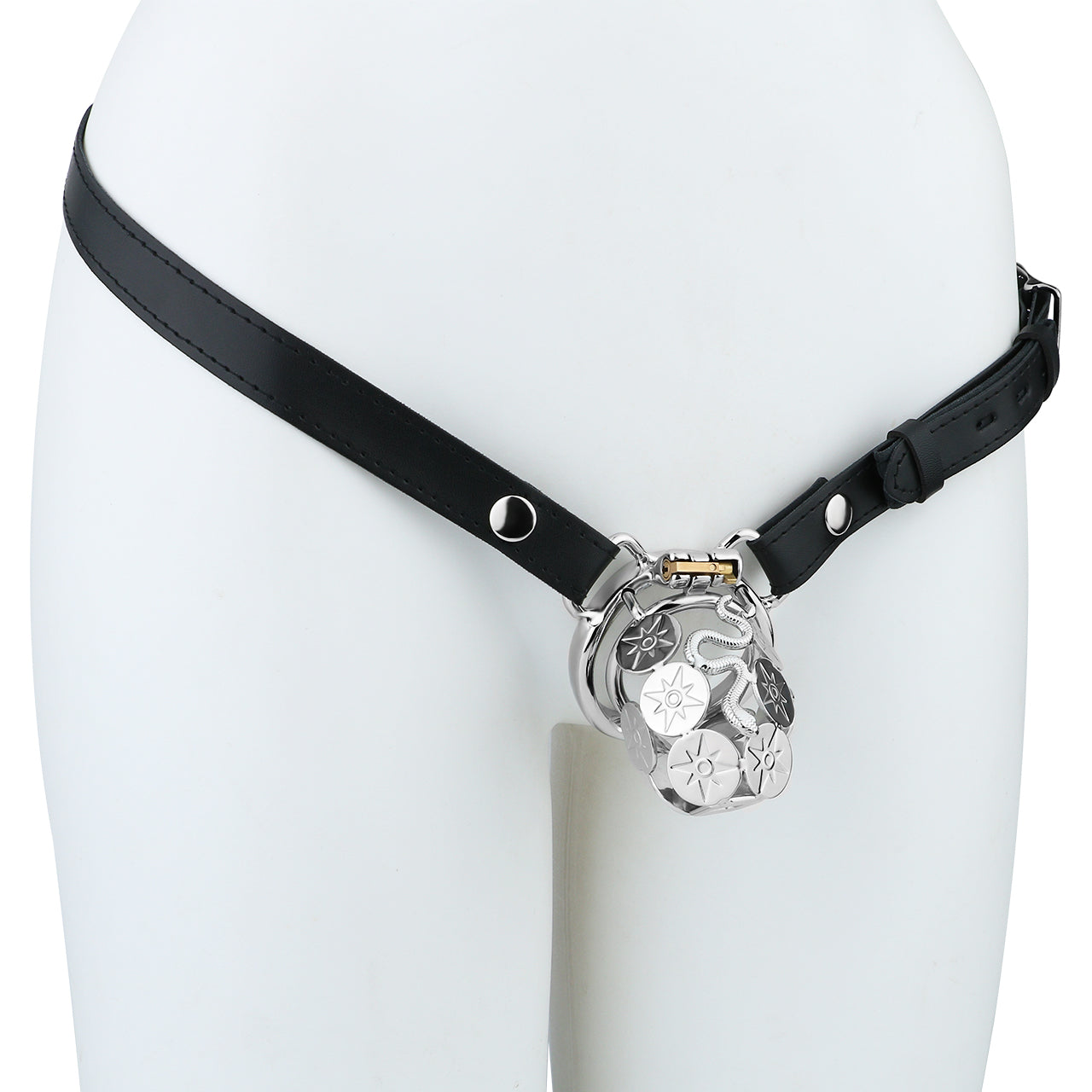 Snake Premium Metal Chastity Cage - 8