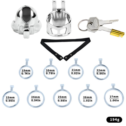 Stainless Steel Ringless Chastity Cage - 9