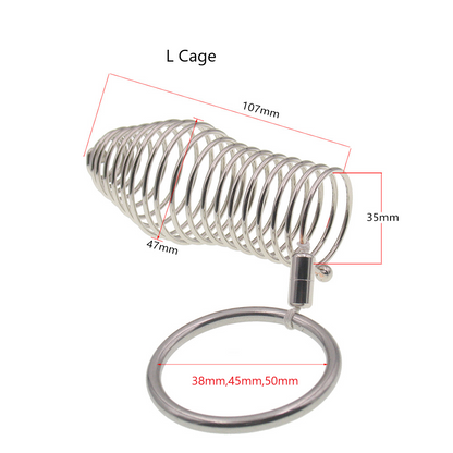 Edelstahl Threaded Penis Hülle mit Ring