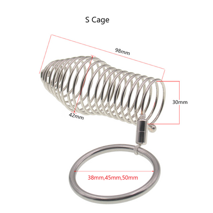 Edelstahl Threaded Penis Hülle mit Ring
