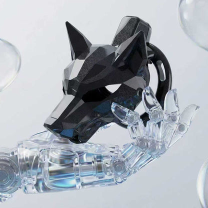 Starlight Black Wolf Chastity Cage