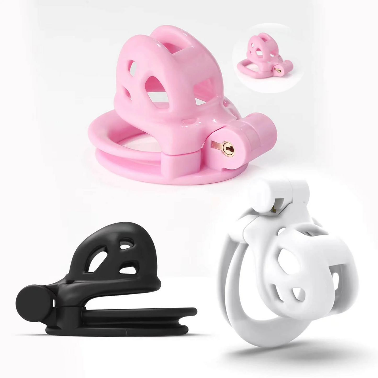 Super-Mini Cobra Keuschheitskäfig Kits 1,81 Zoll lang