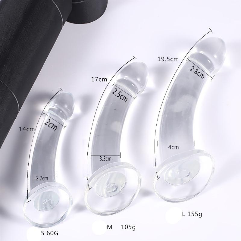 Transparenter Umschnalldildo