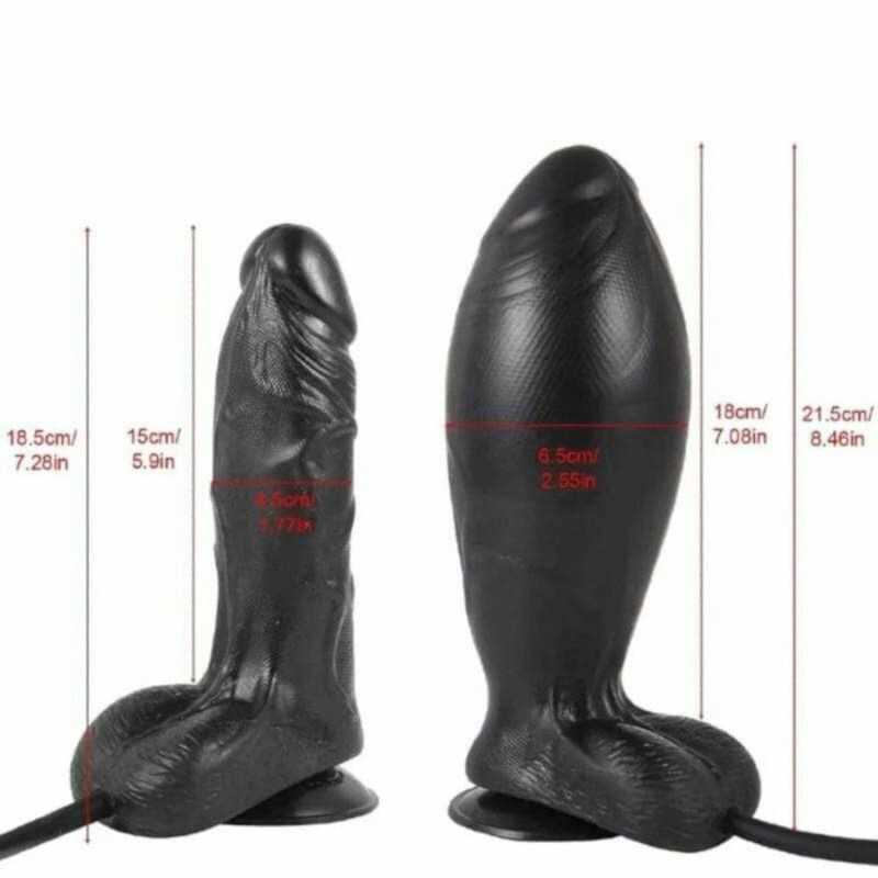 Aufblasbarer Saugnapfdildo