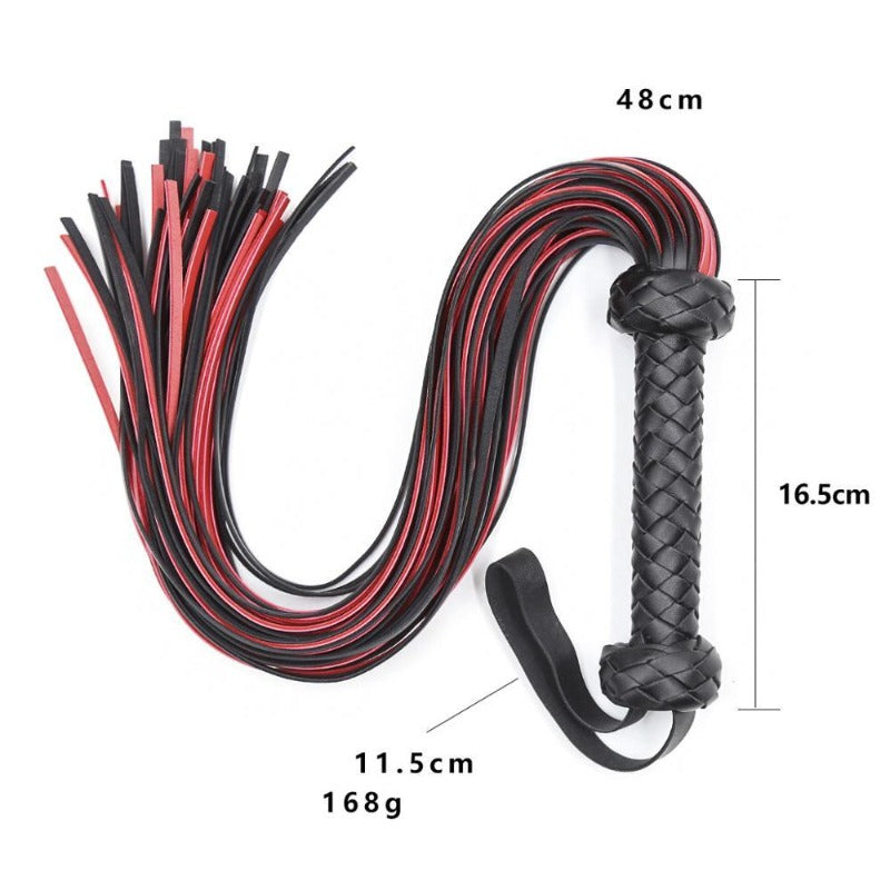 Bdsm Peitsche Rot und Schwarz