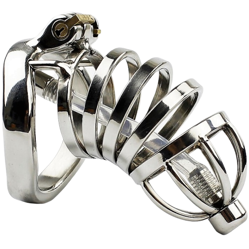 Keuschheitskäfig Für Männer Stahl Infinity L – Produktbild