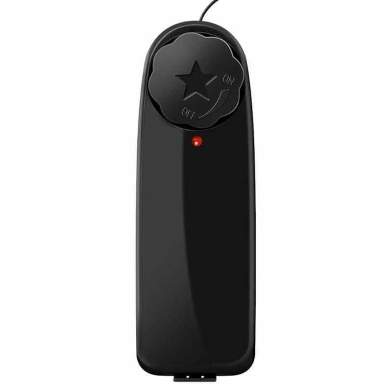 Doppelter Vibrierender Umschnalldildo Schwarz