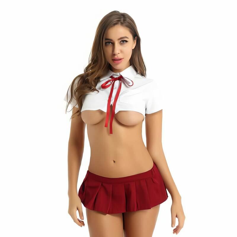Sexy Japanisches Schulmädchenkleidung