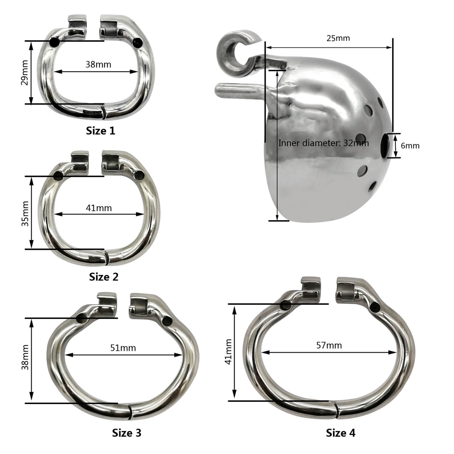 Bell Keuschheitsgerät aus Edelstahl