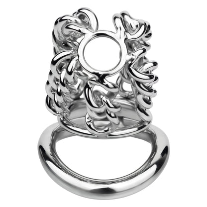 Thick Chainmail Steel Chastity Lock - 11