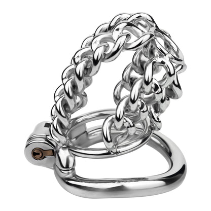 Thick Chainmail Steel Chastity Lock - 9