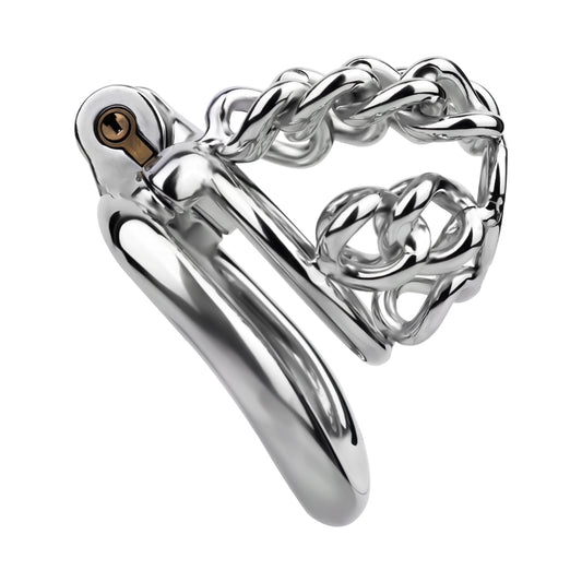Thick Chainmail Steel Chastity Lock - 1