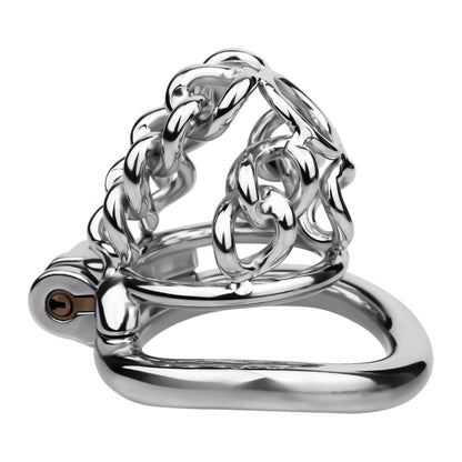 Thick Chainmail Steel Chastity Lock - 7
