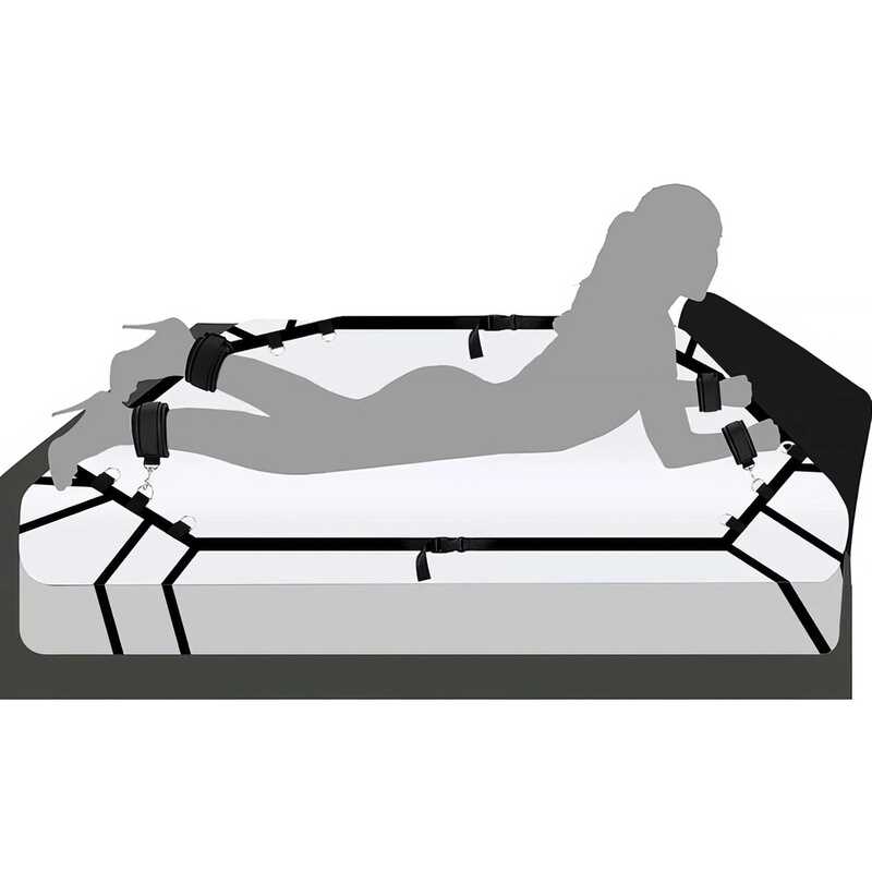 Handschellen von atache im Bett V2