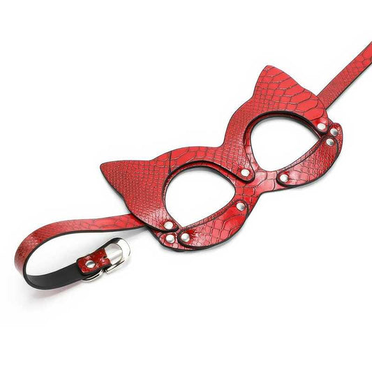 Rote Luxusbdsmmaske – Produktbild