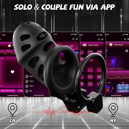 Vibration Keuschheitskäfig - App-Steuerung