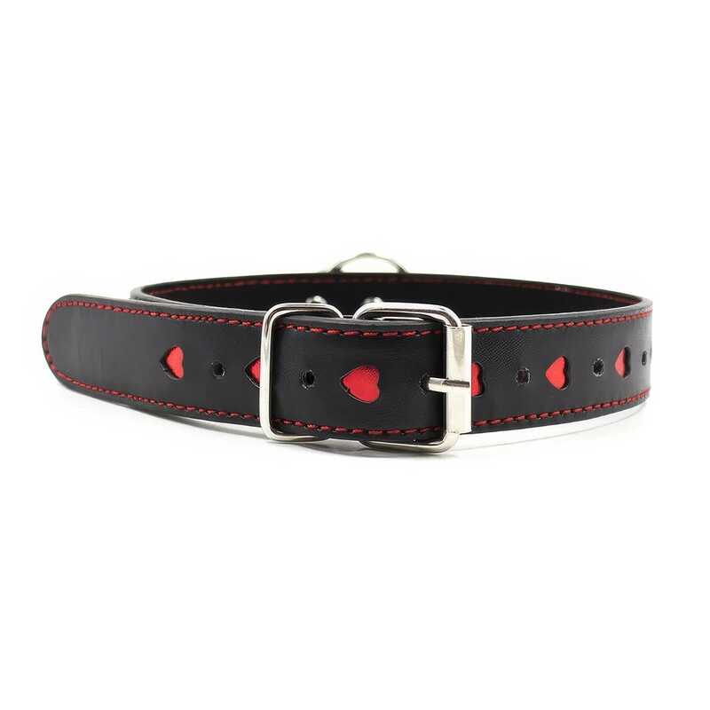 BDSM Halsband mit Metall Leine