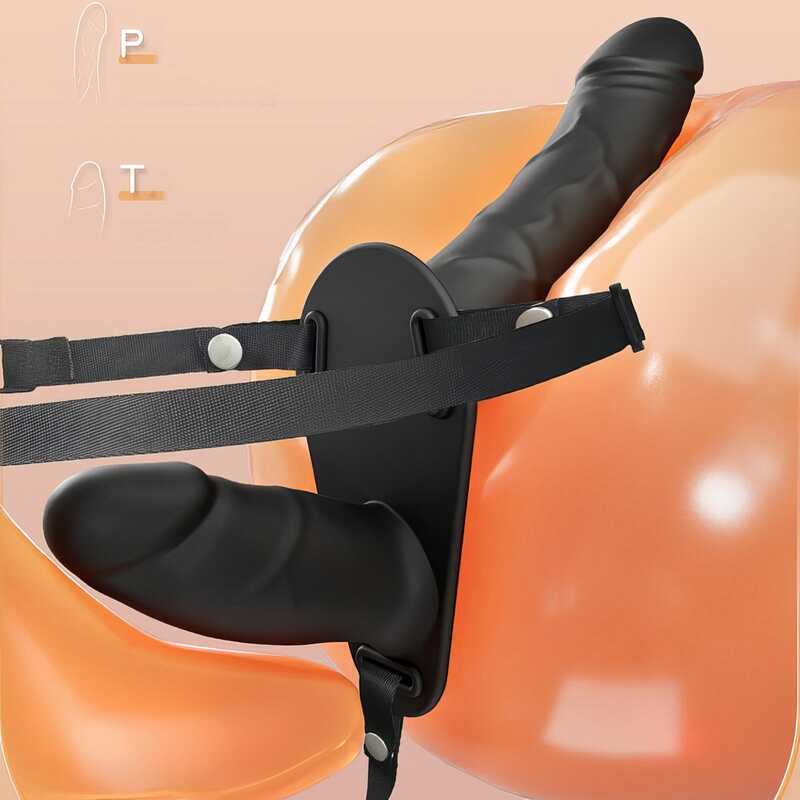 Doppelter Realistischer Vibrierender Umschnalldildo – Produktansicht 2