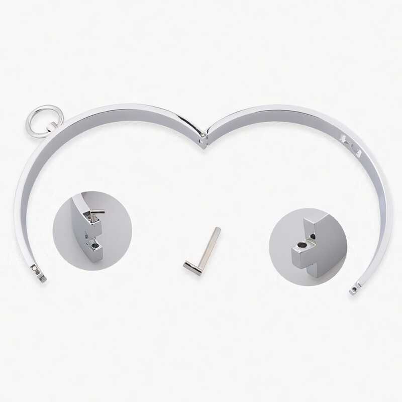 Metall bdsm halsband + Leine
